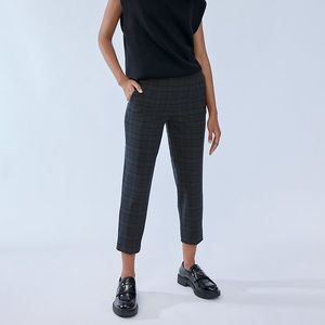 EUC Babaton Conan Pant - 0 Ankle in Black/Charcoal Plaid